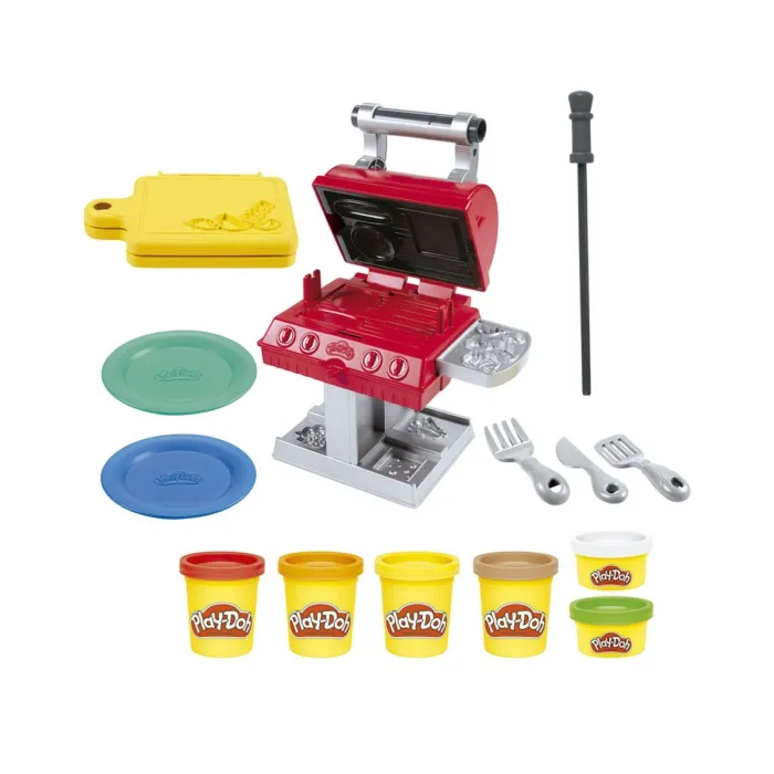 ⁦Play-Doh Kitchen Creations Barbecue Grill 'n Stamp Playset⁩ - الصورة ⁦2⁩