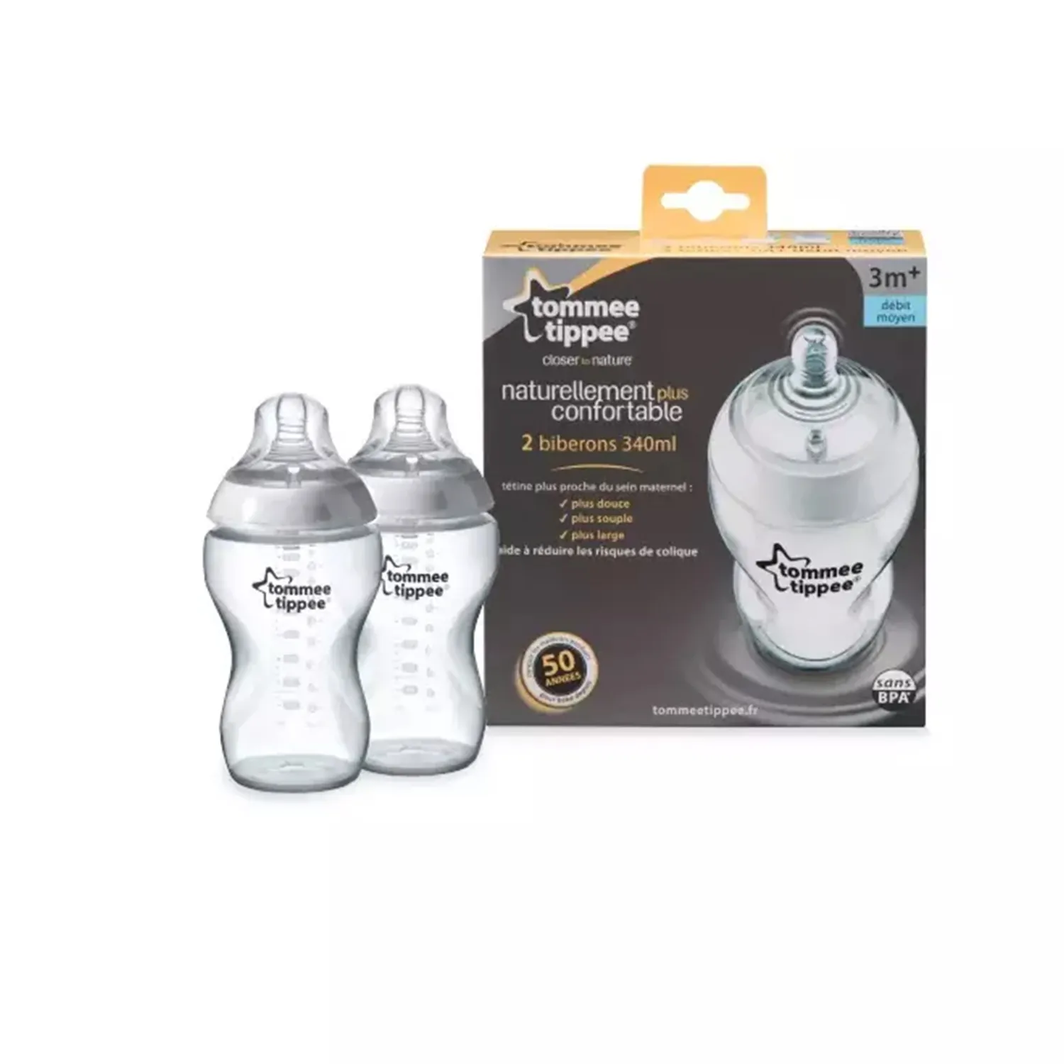 تومي تيبي رضاعة كلوسر تو نيتشر - المزدوجة 3+ – 340مل - الصورة 2