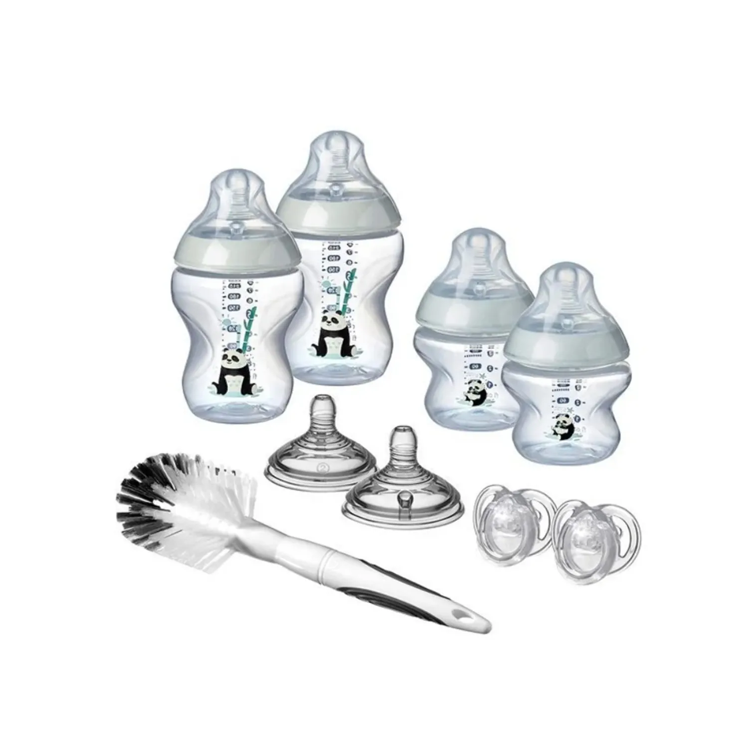 ⁦تومي تيبي كلوسر تو نيتشر – مجموعة حديثي الولادة 0+ 150 مل - 260 مل - شكل باندا⁩ - الصورة ⁦2⁩