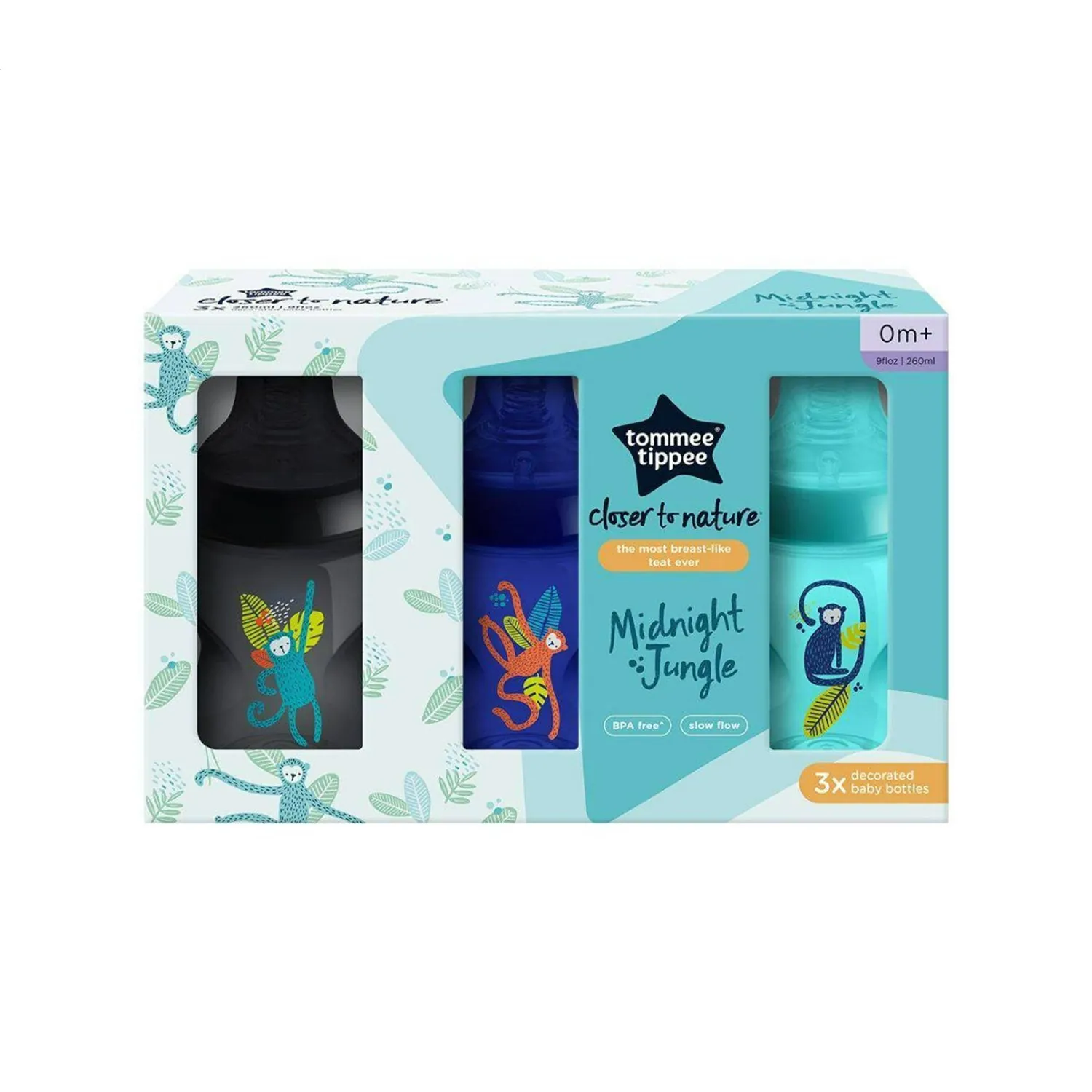 تومي تيبي رضاعة كلوسر تو نيتشر ازرق 3 قطع +0 تدفق بطيء – 260مل - الصورة 2