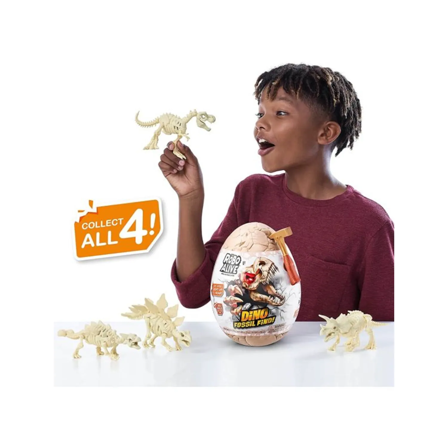 العاب اولاد - روبو ألايف - مجموعة اكتشاف حفريات الديناصور الضخمة - بيضة مفاجئة بتشكيلة كبيرة من السلسلة 1،   (5+) - الصورة 2