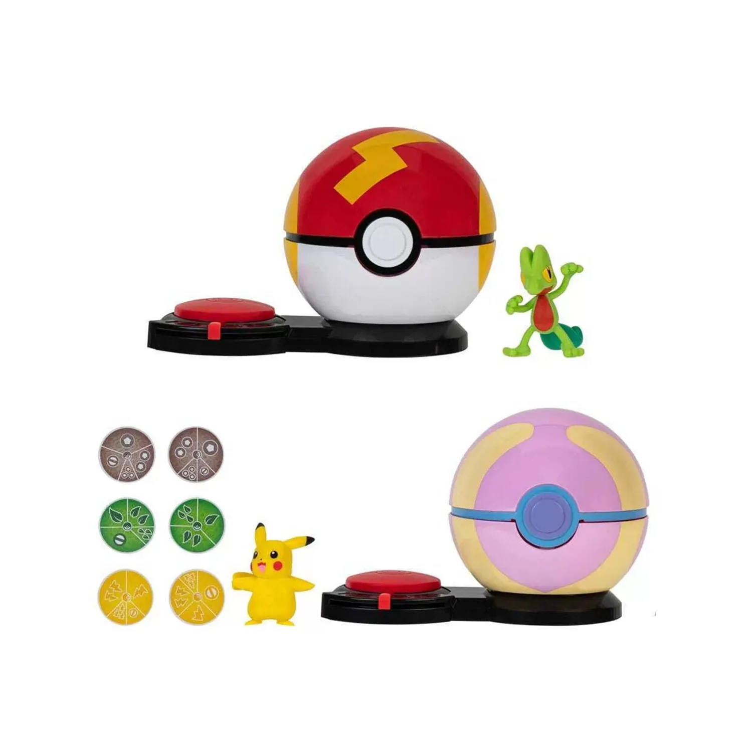 العاب اطفال -مجموعة ألعاب هجوم بوكيمون سربرايز - الكرة السريعة بيكاتشو مقابل كرة الشفاء تريكو - الصورة 2