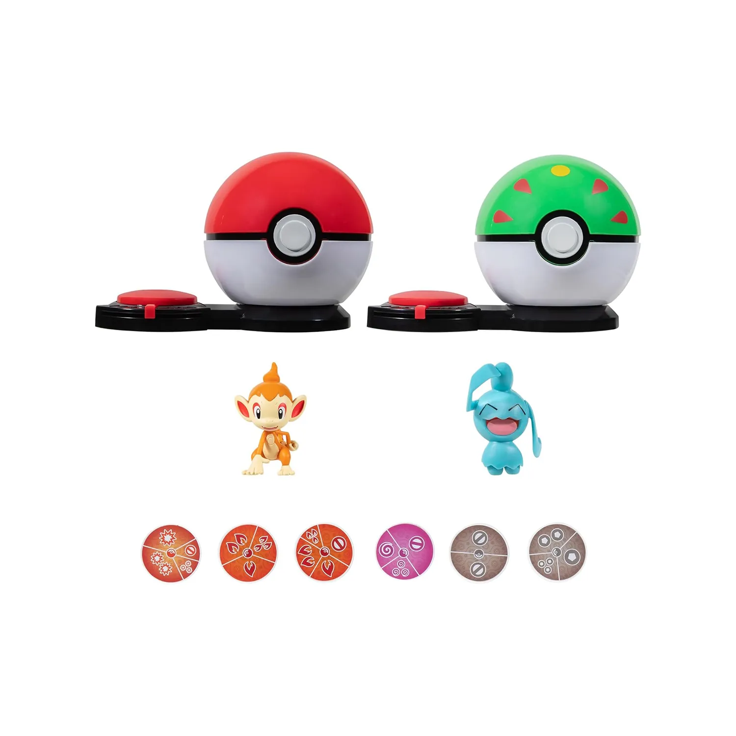 العاب اطفال -لعبة هجوم مفاجئ بوكيمون تشيمشار مع بوكي ضد واينوت مع صديقه بول، أسود - الصورة 2