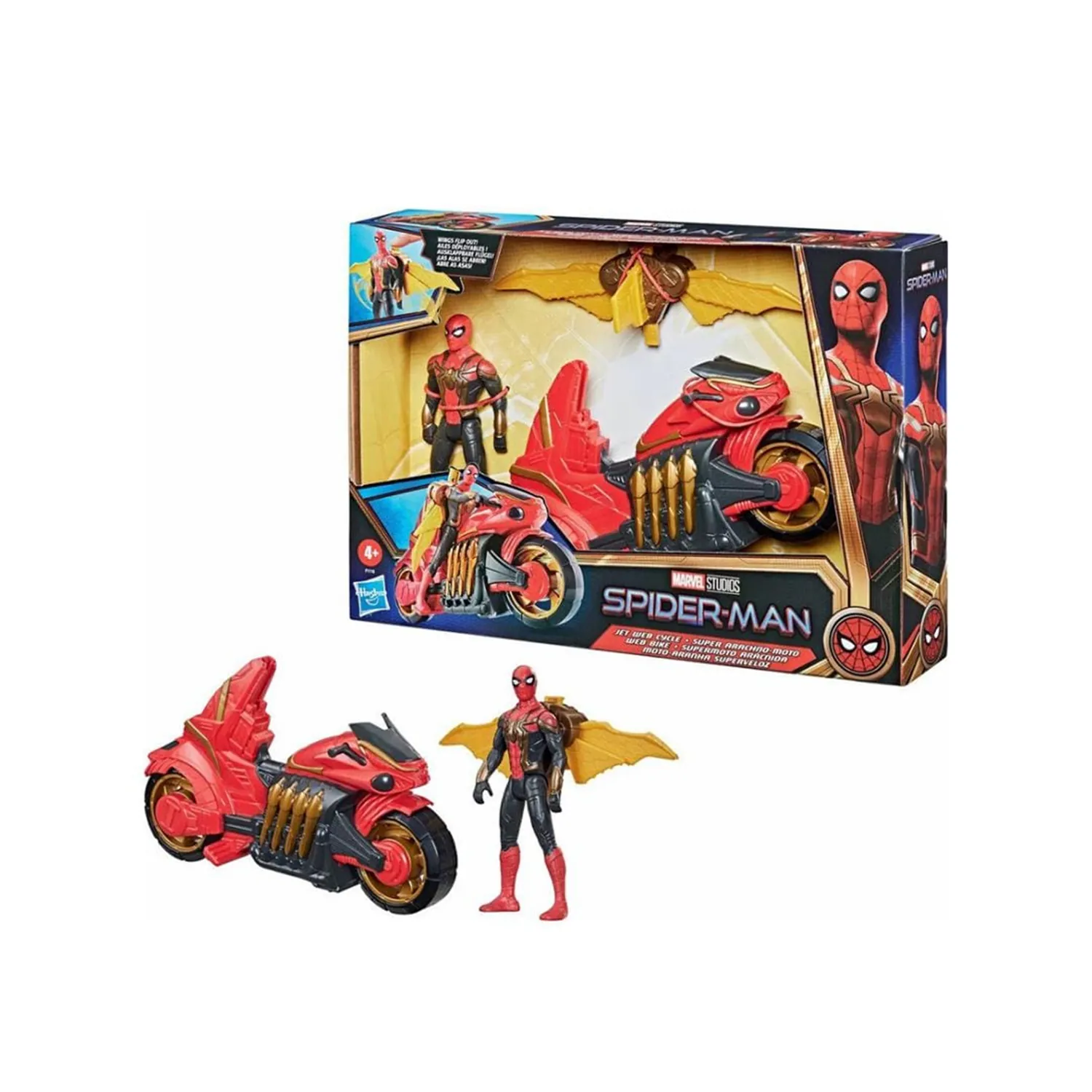 ⁦العاب اطفال - دراجة سبايدر مان ديلوكس جيت ويب مع شخصية مقاس 6 بوصات   4+⁩ - الصورة ⁦2⁩