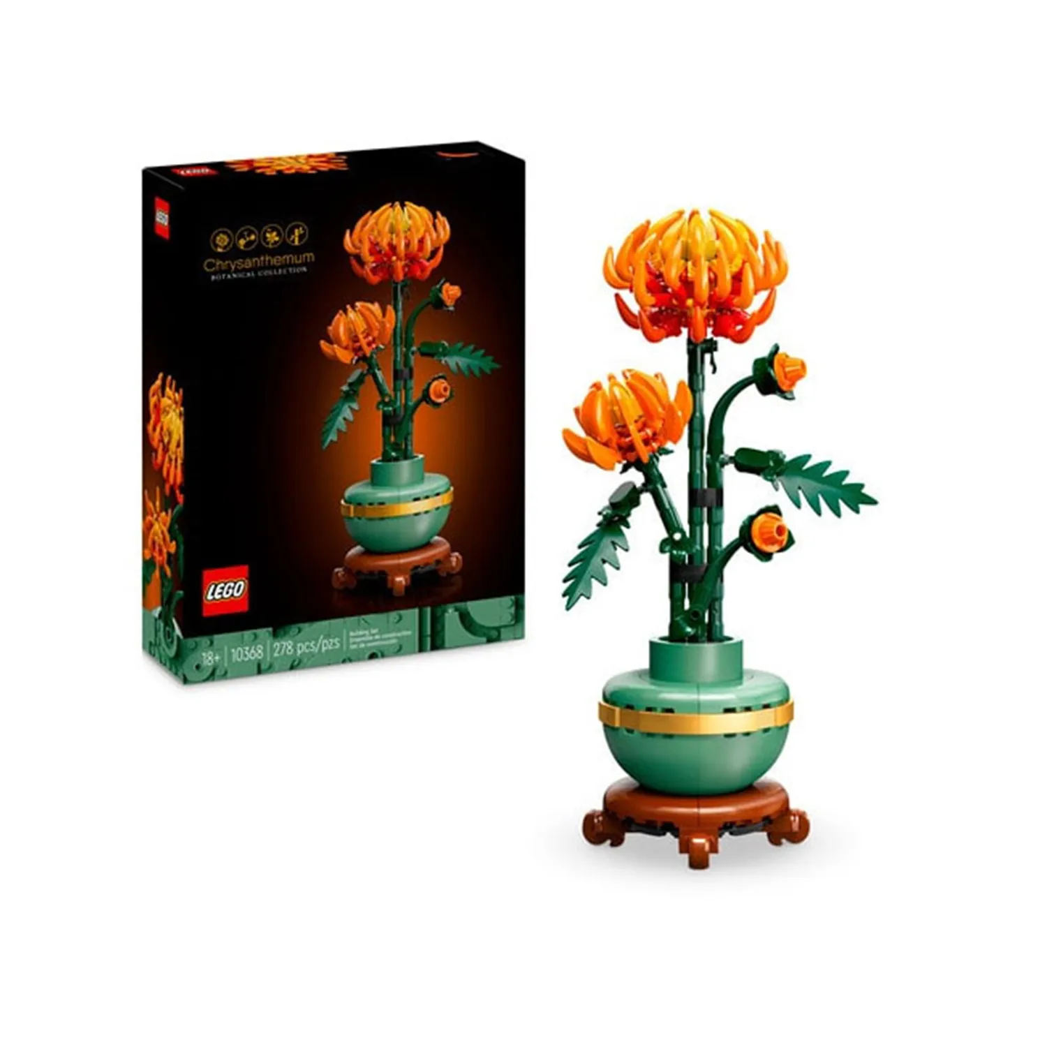 ⁦LEGO -  ليغو ايكونز  - مجموعة بناء ديكور نباتات زهرة الأقحوان  18+⁩ - الصورة ⁦2⁩