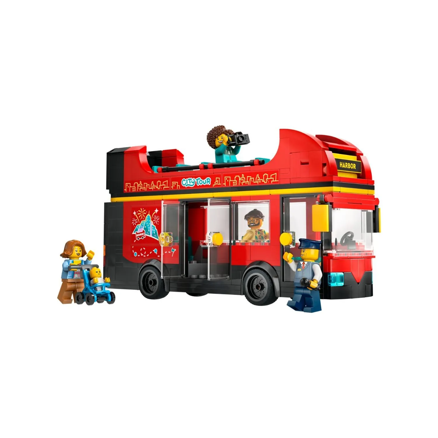 LEGO -  ليغو ستي حافلة سياحية من طابقين  باللون الأحمر     384 قطعة     7+ - الصورة 2