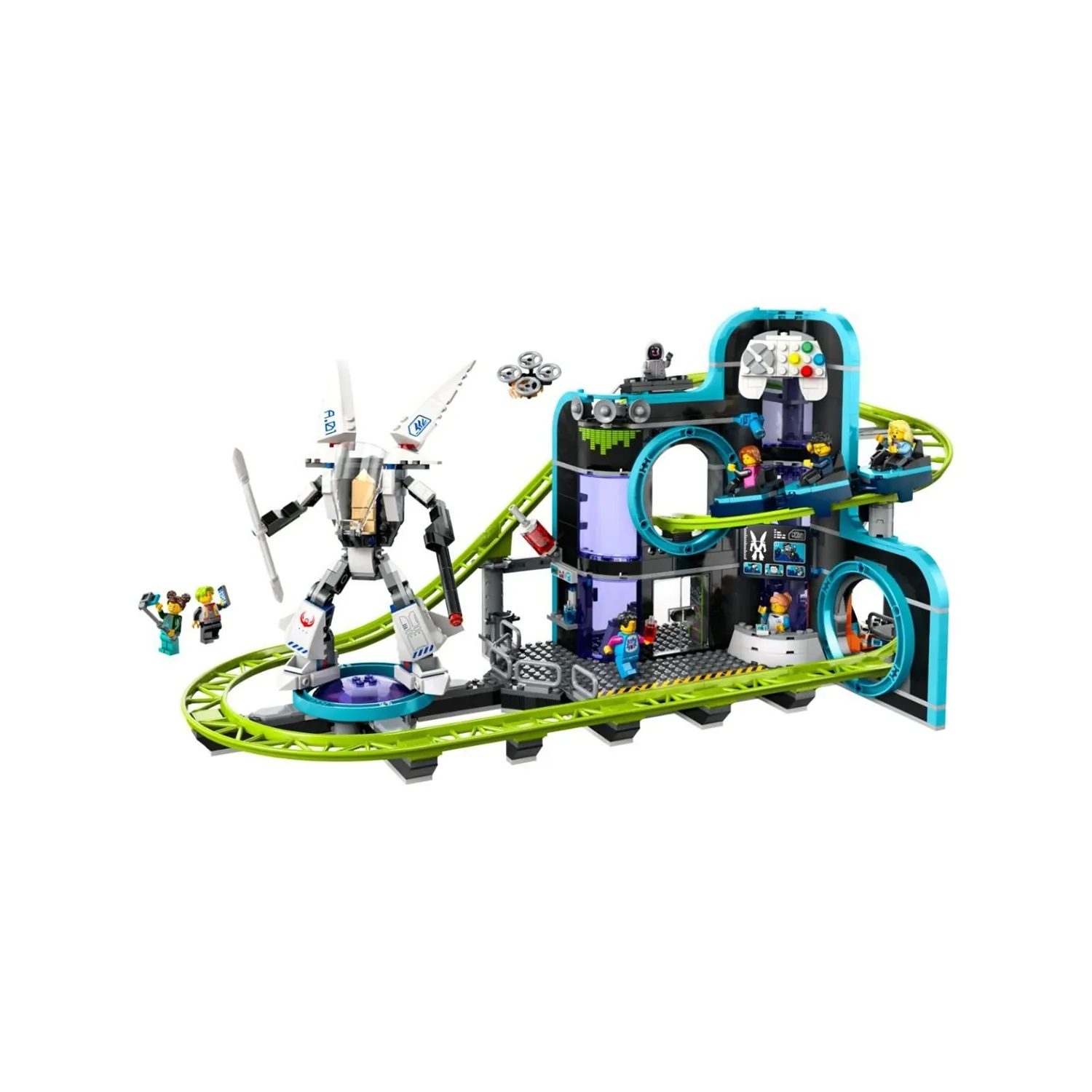 LEGO - ليغو سيتي روبوت وورلد رولر كوستر بارك 986 قطعة 8+ - الصورة 2