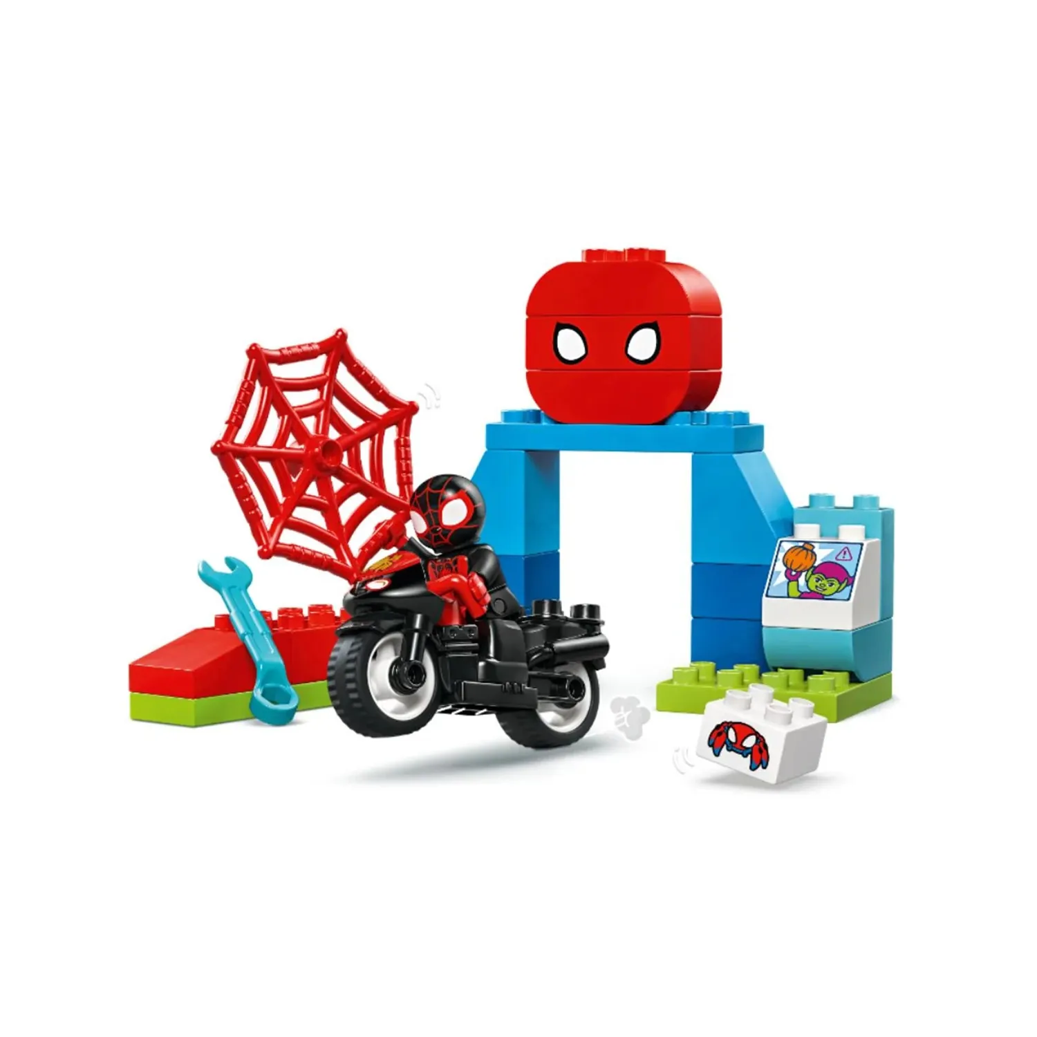 ⁦LEGO - ليغو دوبلو مارفل سبين مجموعة مغامرات الدراجات النارية 24 قطعة   2+⁩ - الصورة ⁦2⁩