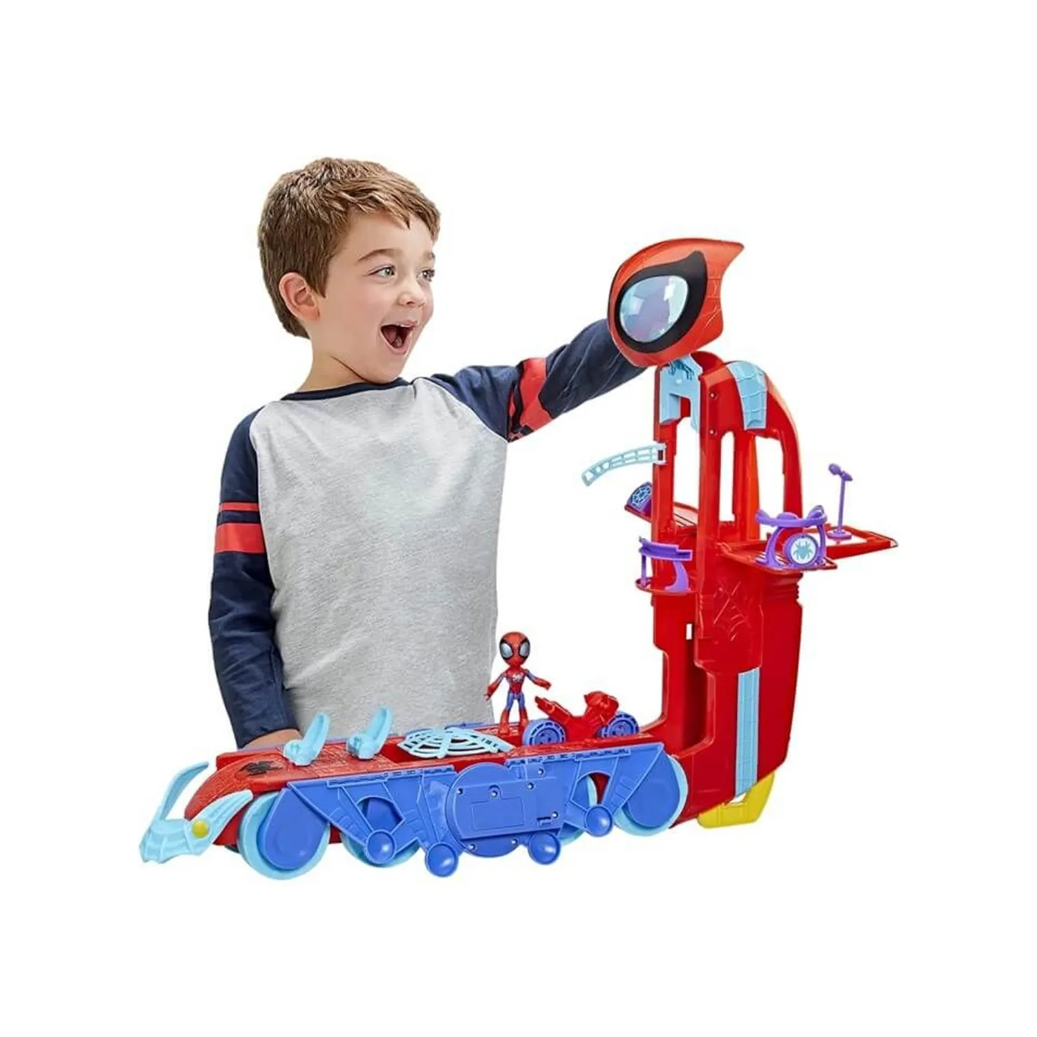 العاب اطفال -مجموعة اللعب الفاخرة 2 في 1 سبايدي وأصدقائه المذهلين سبايدر كرول-آر 3+ - الصورة 3
