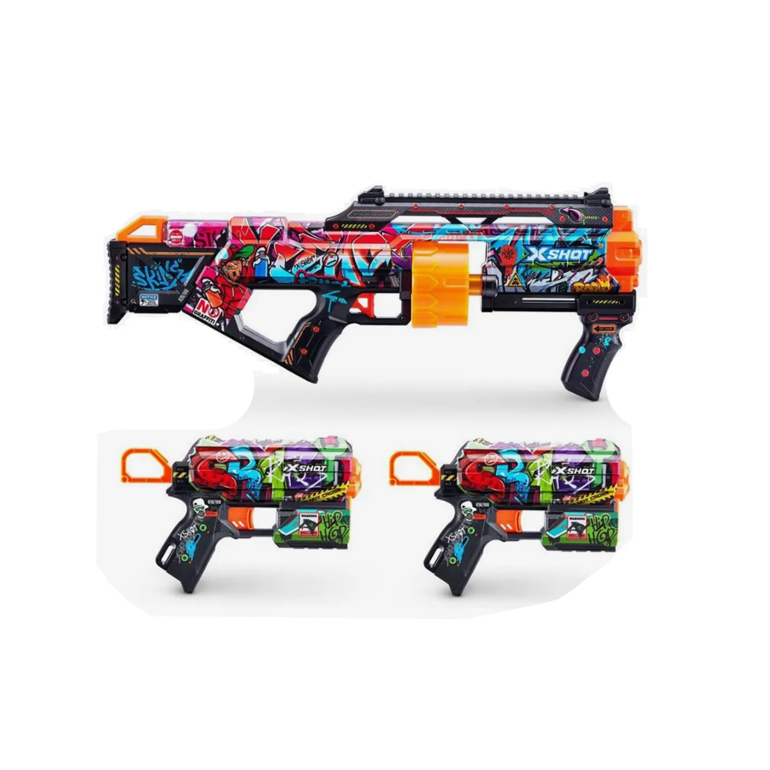 اكس شوت - سيت لعبة سلاح  وشوم 3 قطع    3+ - الصورة 2