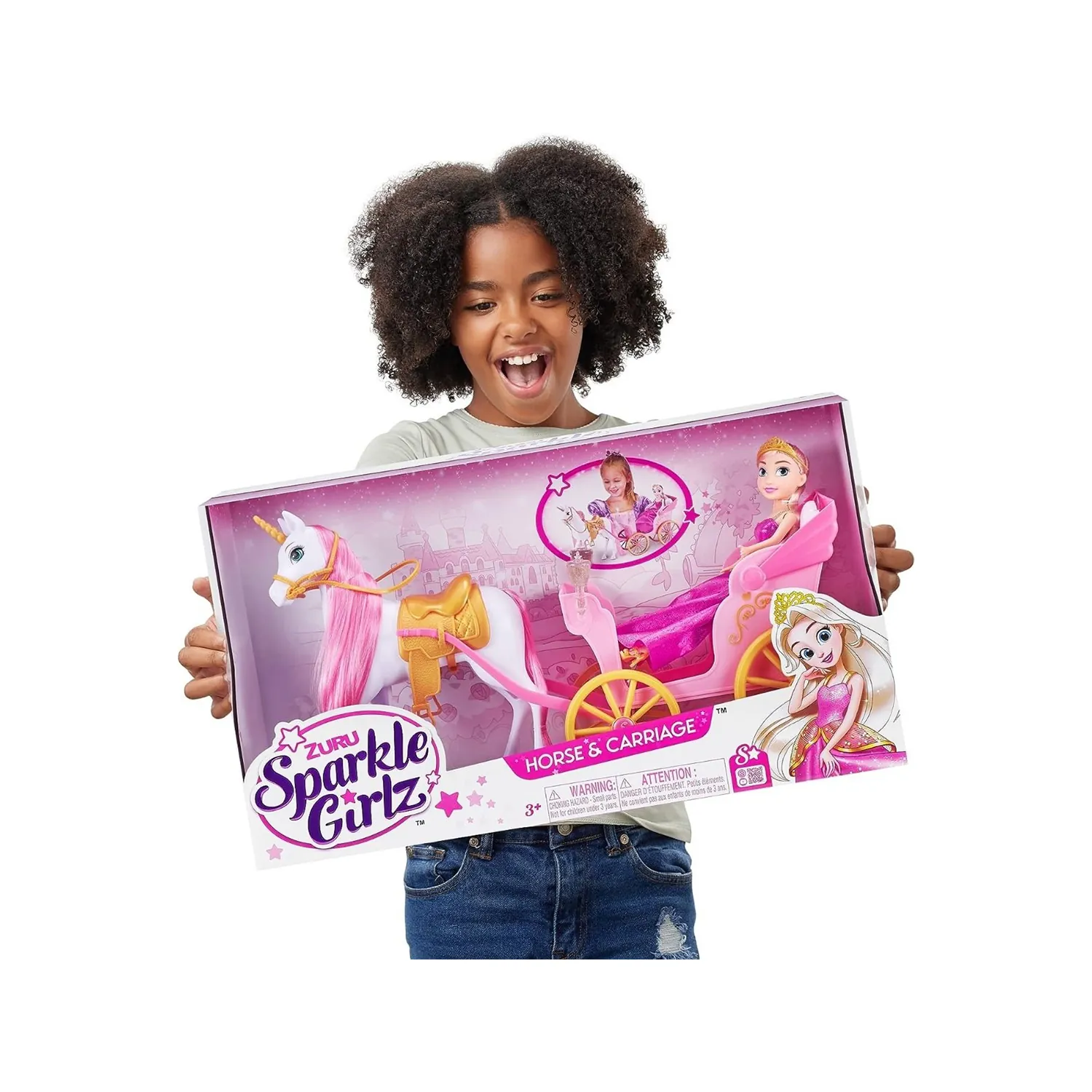 العاب بنات - دمية الأميرة سباركل جيرلز مع حصان وعربة (Sparkle Girlz ) 3+ - الصورة 3