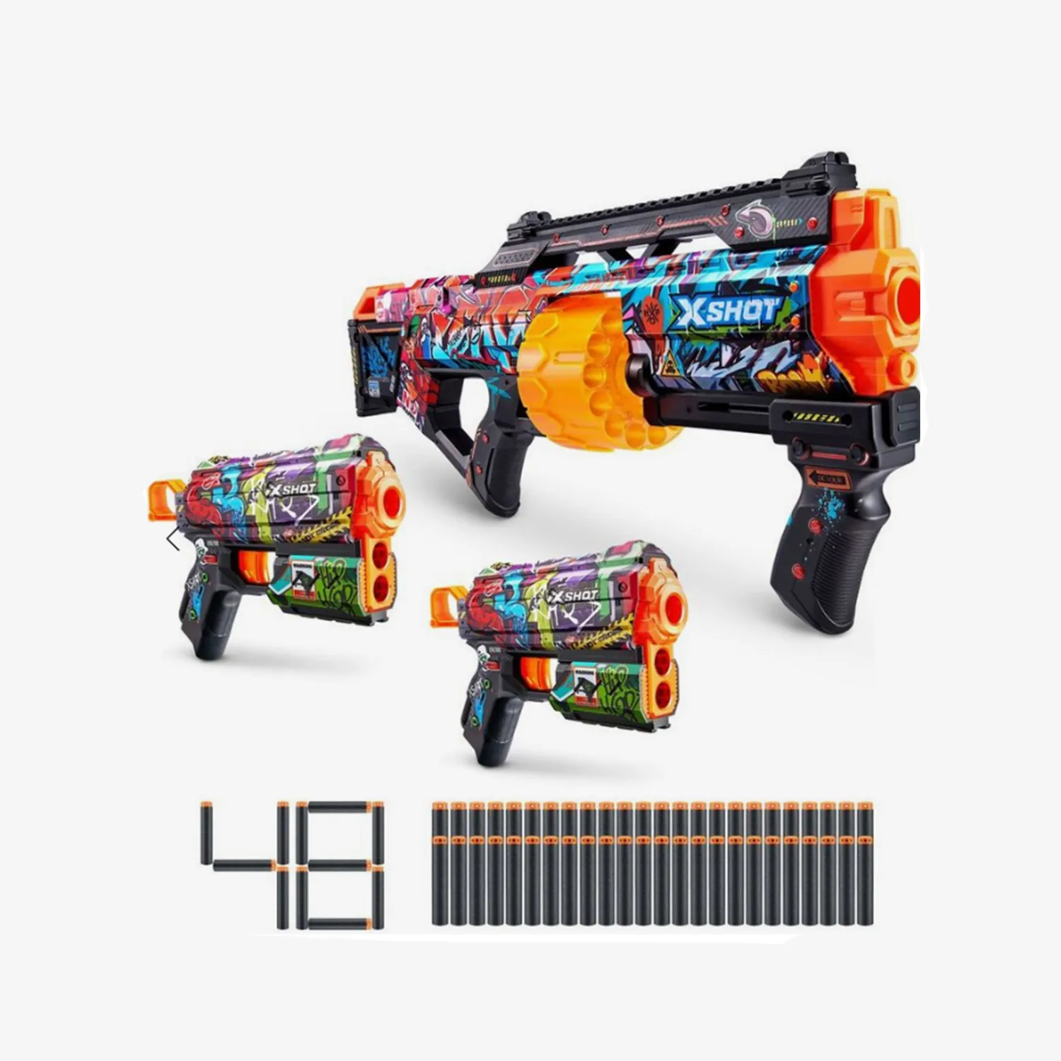 اكس شوت - سيت لعبة سلاح  وشوم 3 قطع    3+ - الصورة 3