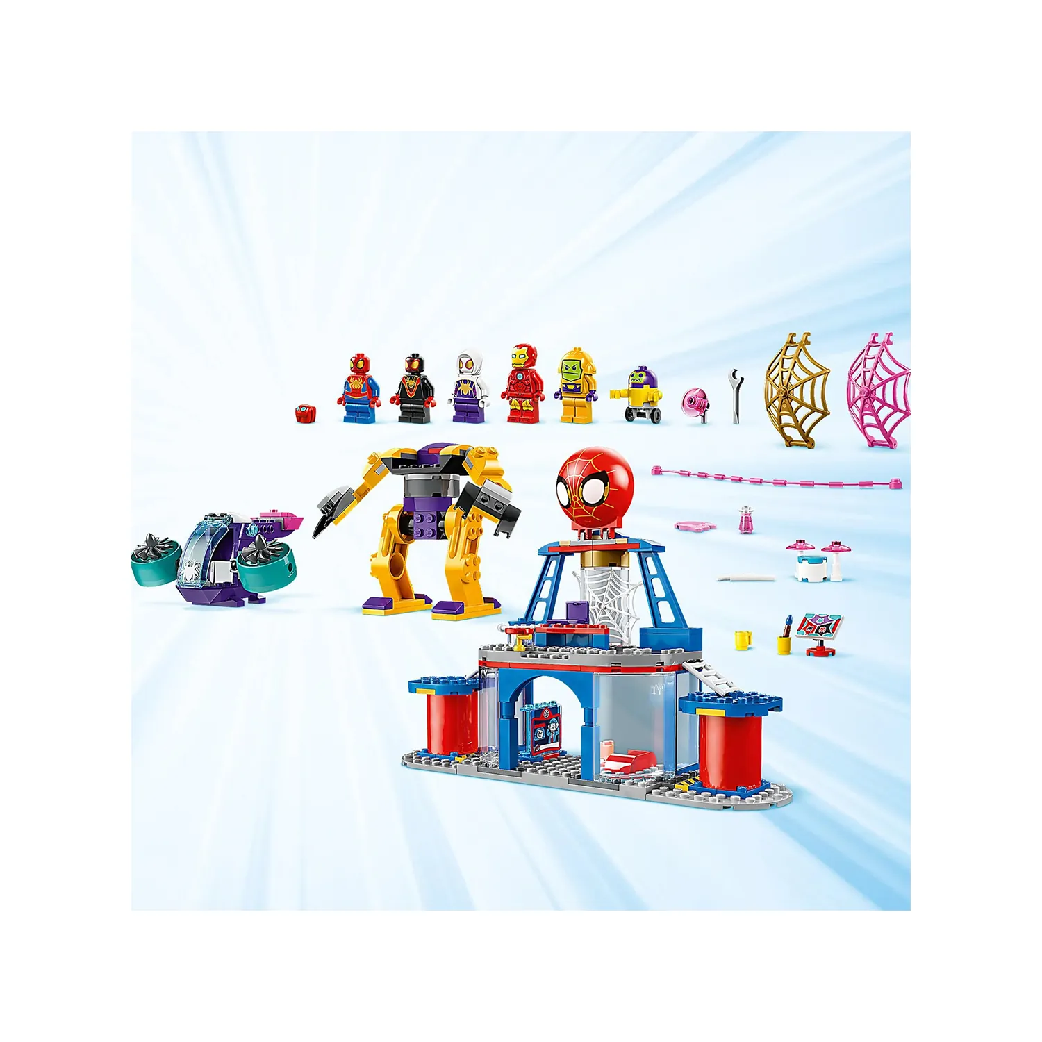 ⁦LEGO  - المقر الرئيسي لفريق سبايدي ويب سبينر   193 قطعة       4+⁩ - الصورة ⁦2⁩