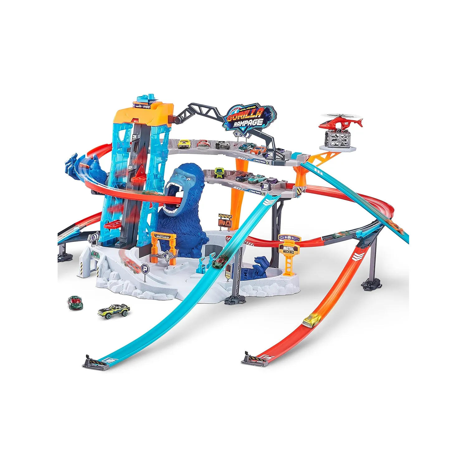 العاب اولاد -مجموعة ألعاب كراج رامبيج غوريلا من (METAL MACHINES) 4+ - الصورة 2
