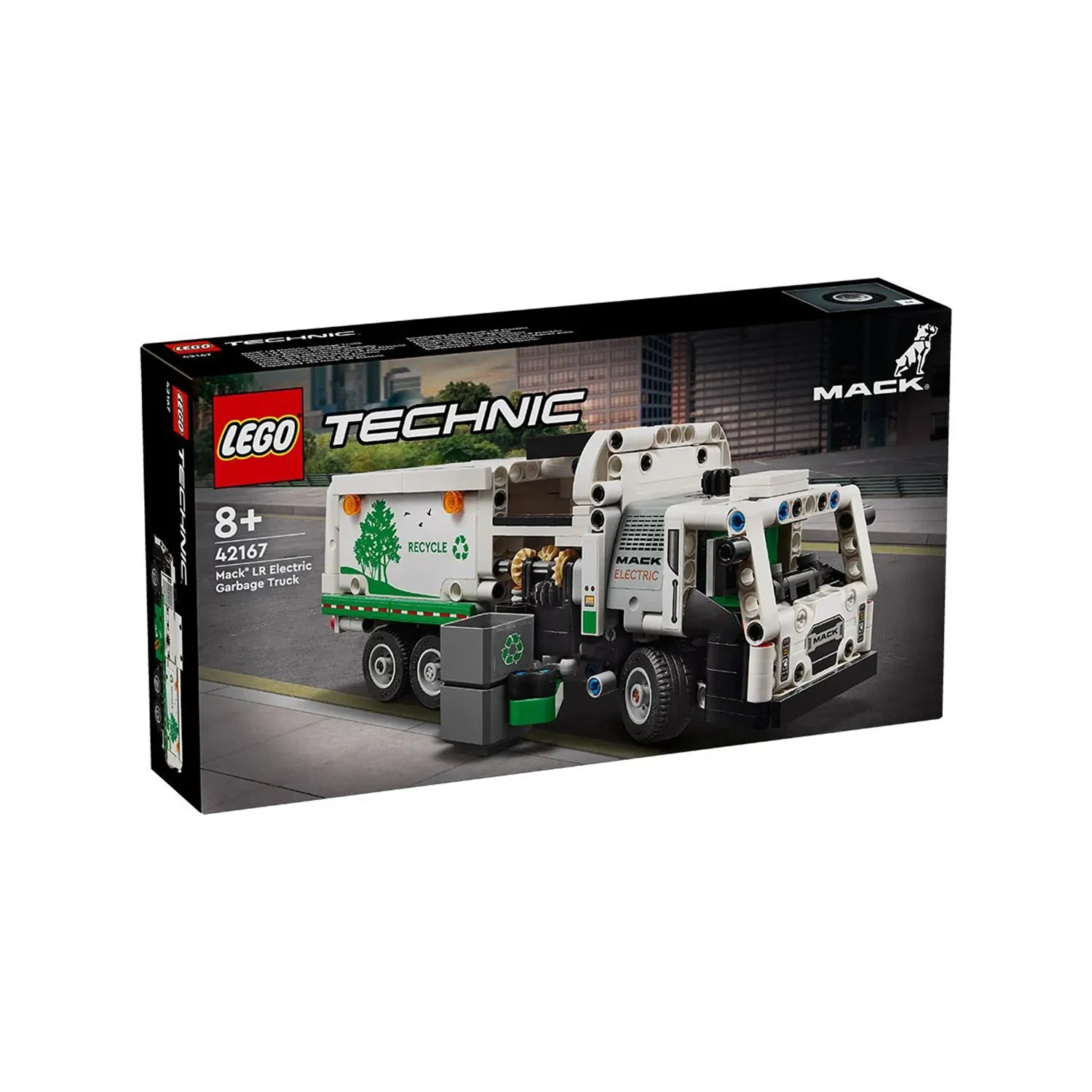 LEGO -تكنيك شاحنة القمامة MACK LR الكهربائية 503 قطعة 8+ - الصورة 2