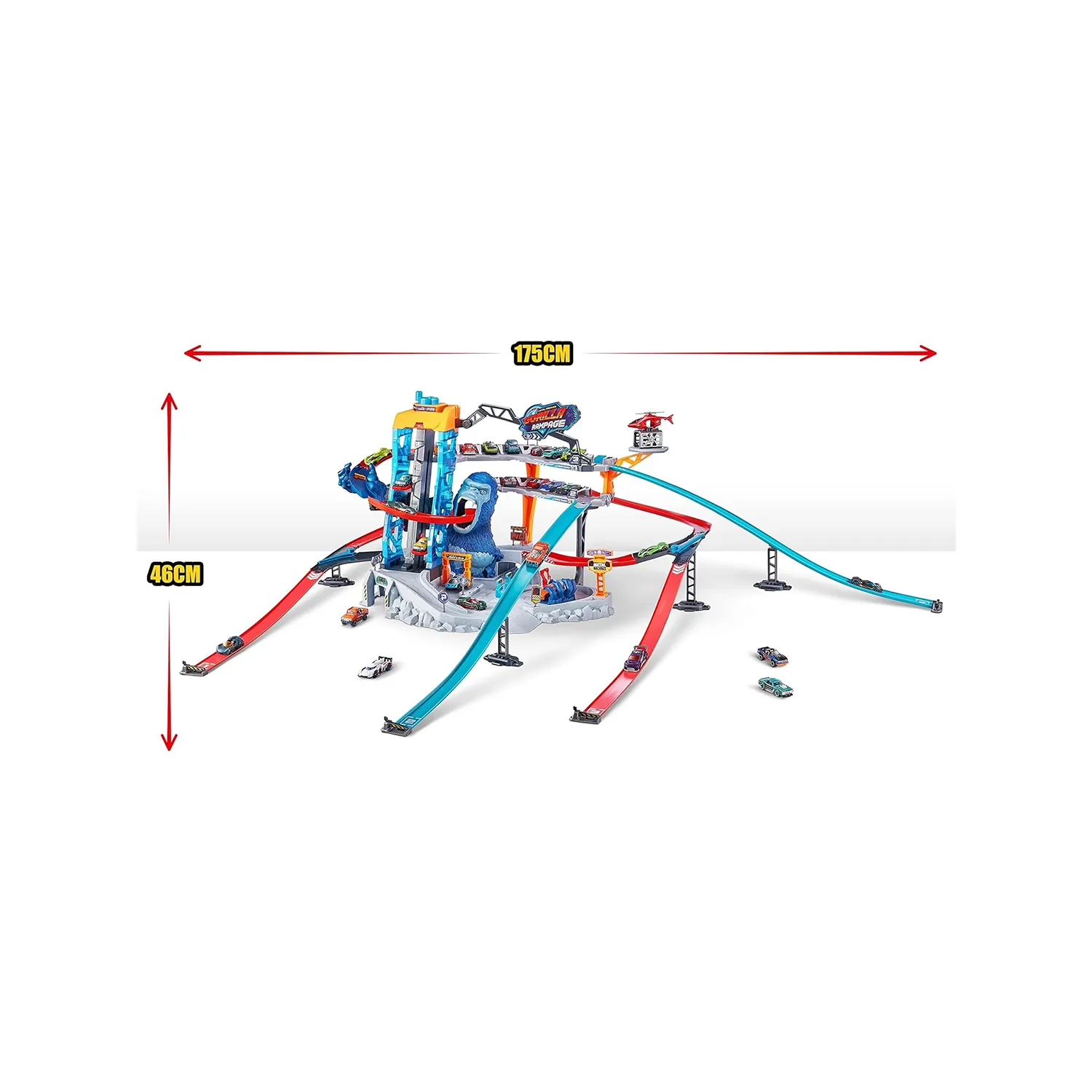العاب اولاد -مجموعة ألعاب كراج رامبيج غوريلا من (METAL MACHINES) 4+ - الصورة 3