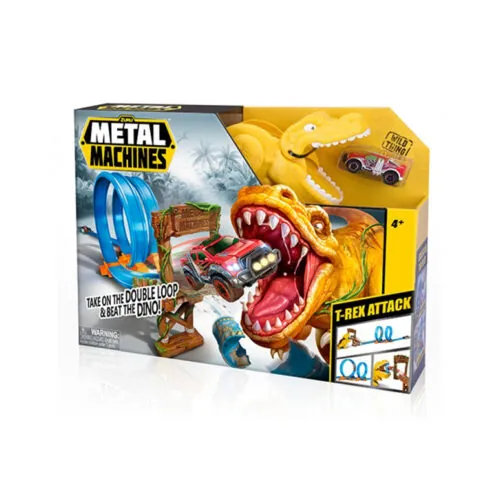 العاب اولاد - ZURU METAL MACHINES-Playset-Series 1 T-Rex