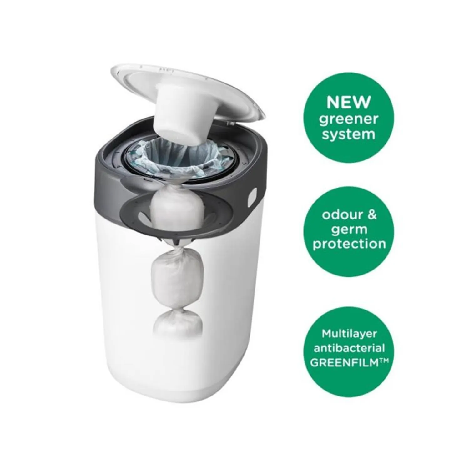 تومي تيبي تويست اند كليك ادفانسد - سلة الحفاضات/ اخضر - الصورة 2