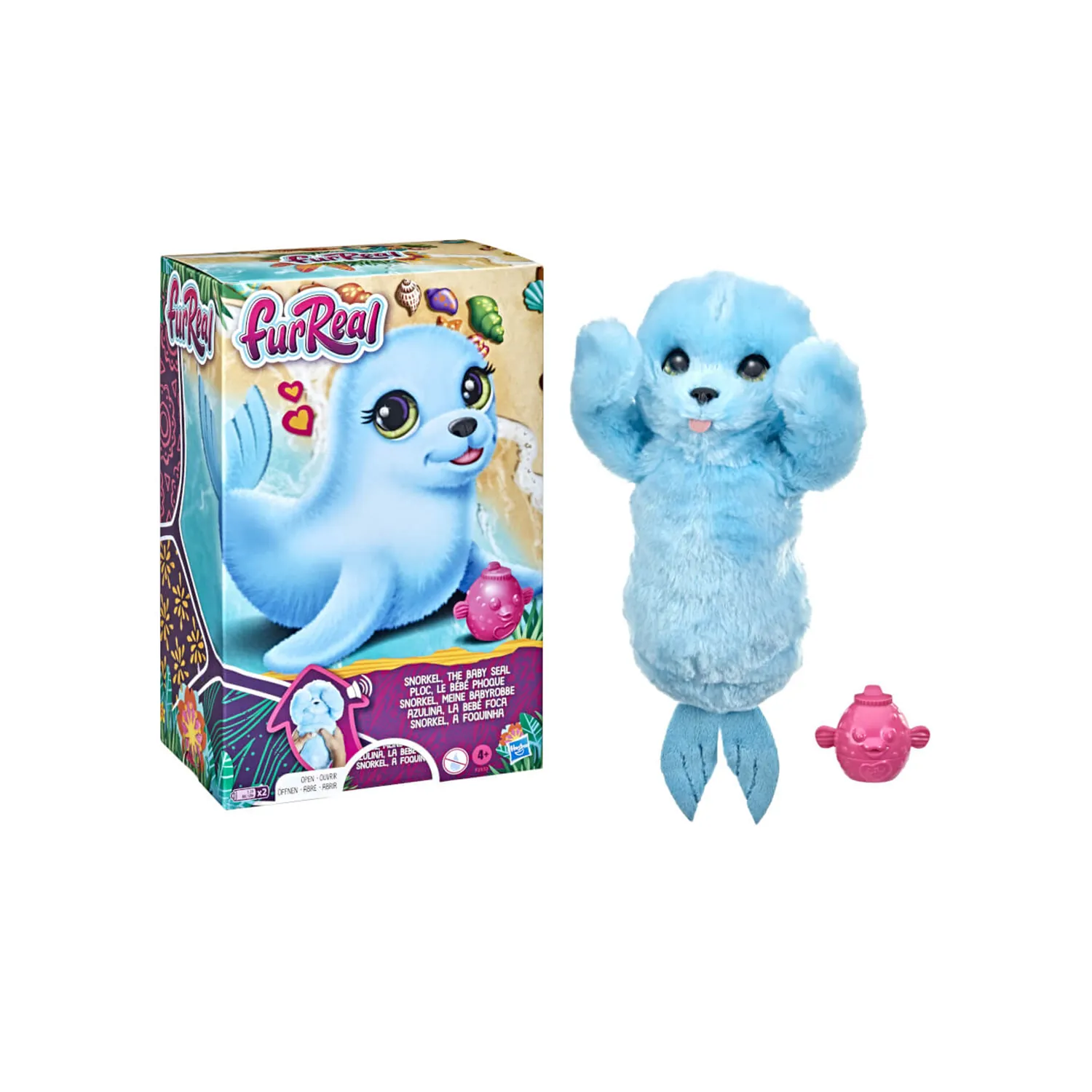 العاب اطفال -  لعبة الغميضة التفاعلية المحشوة سنوركل ذا بيبي سيل من فور ريل    4+ - الصورة 2