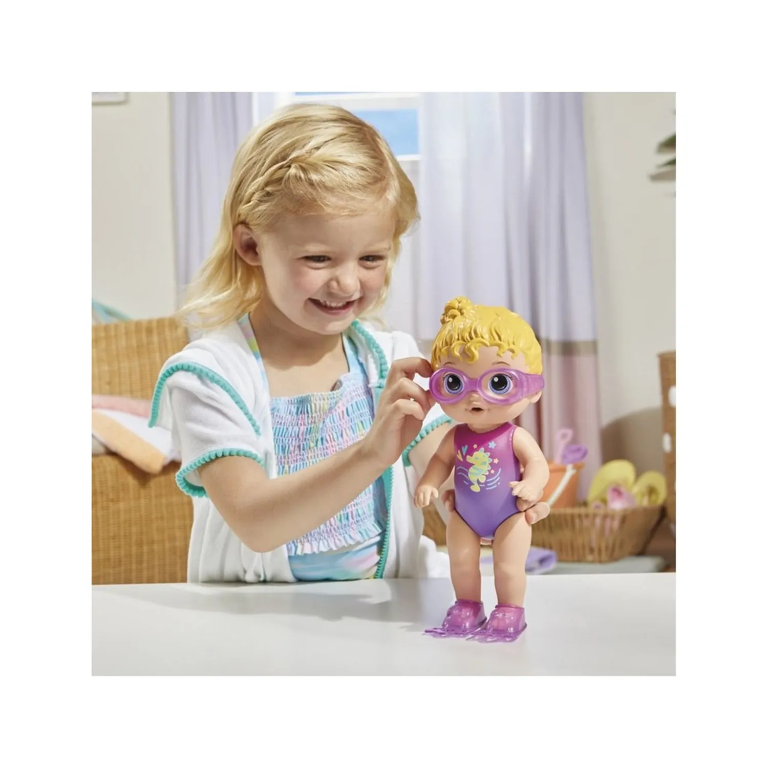 ⁦العاب بنات - دمية بيبي ألايف صني ذا سويمر ذات الشعر الأشقر   3+⁩ - الصورة ⁦2⁩