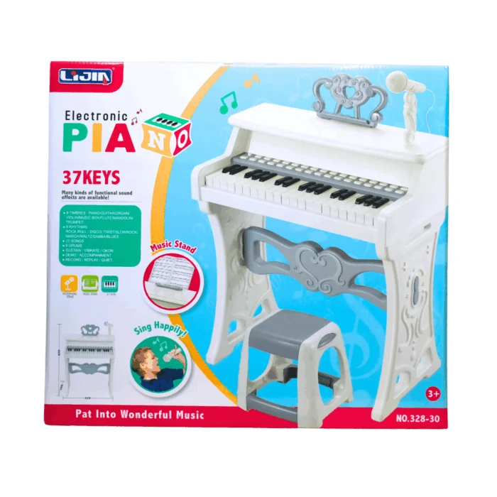 (White) 31-key Electronic Keyboard + Chair