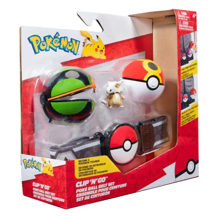 PKW - Clip 'N' Go Poke Ball Belt Set (Cubone with Dusk Ball, Repeat Ball, and Ground-type Themed Belt) W15