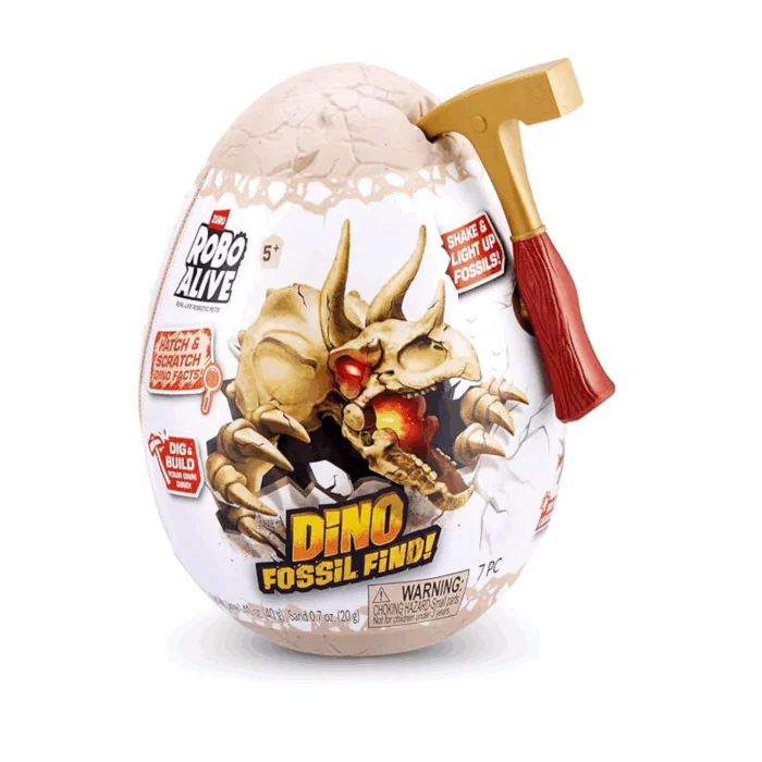 ROBO ALIVE-DINO FOSSIL FIND-SERIES 1 Mini Surprise Egg,3Facing6pcs/PDQ Asst