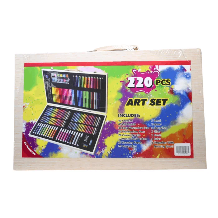 Wooden Box: 220PCS Painting Set