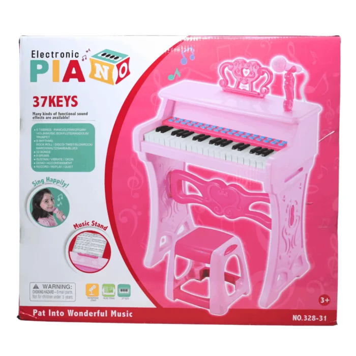 (Pink) 31-key Electronic Keyboard + Chair