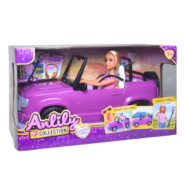11.5" Doll + Sports Car Set