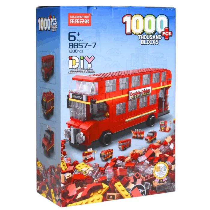 Building Blocks: Double Decker Bus (1000pcs)