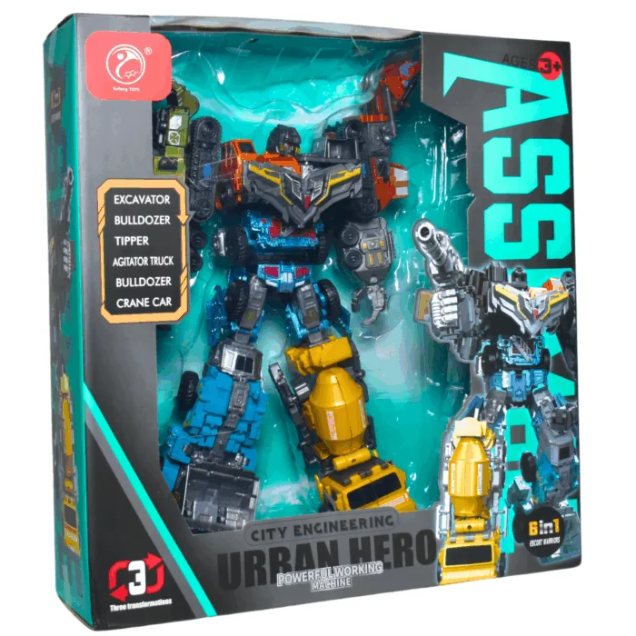 Transforming 6-in-1 Fusion Robot