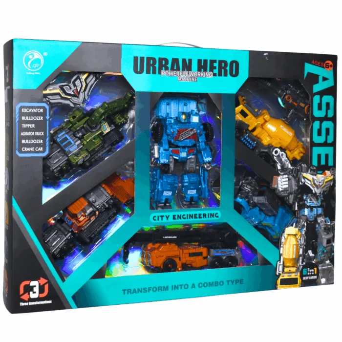 Transforming 6-in-1 Fusion Robot