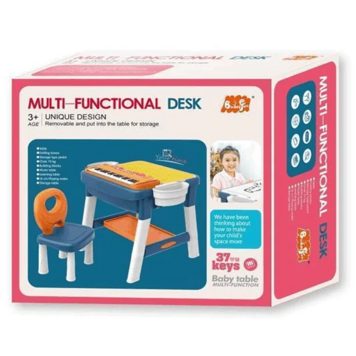 Multi Functional: Building Block Table (with Piano) + Chair