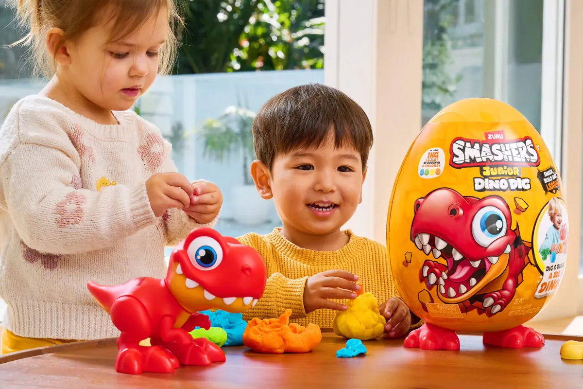 A kid playing with toys